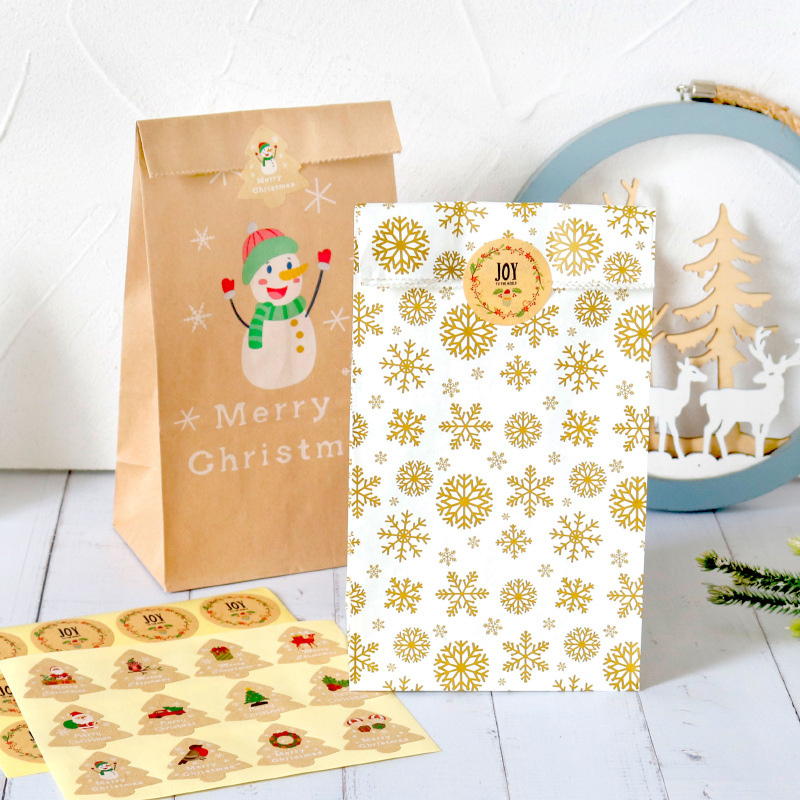 Christmas Kraft Paper Gift Bag Christmas Kraft Paper Gift Bag