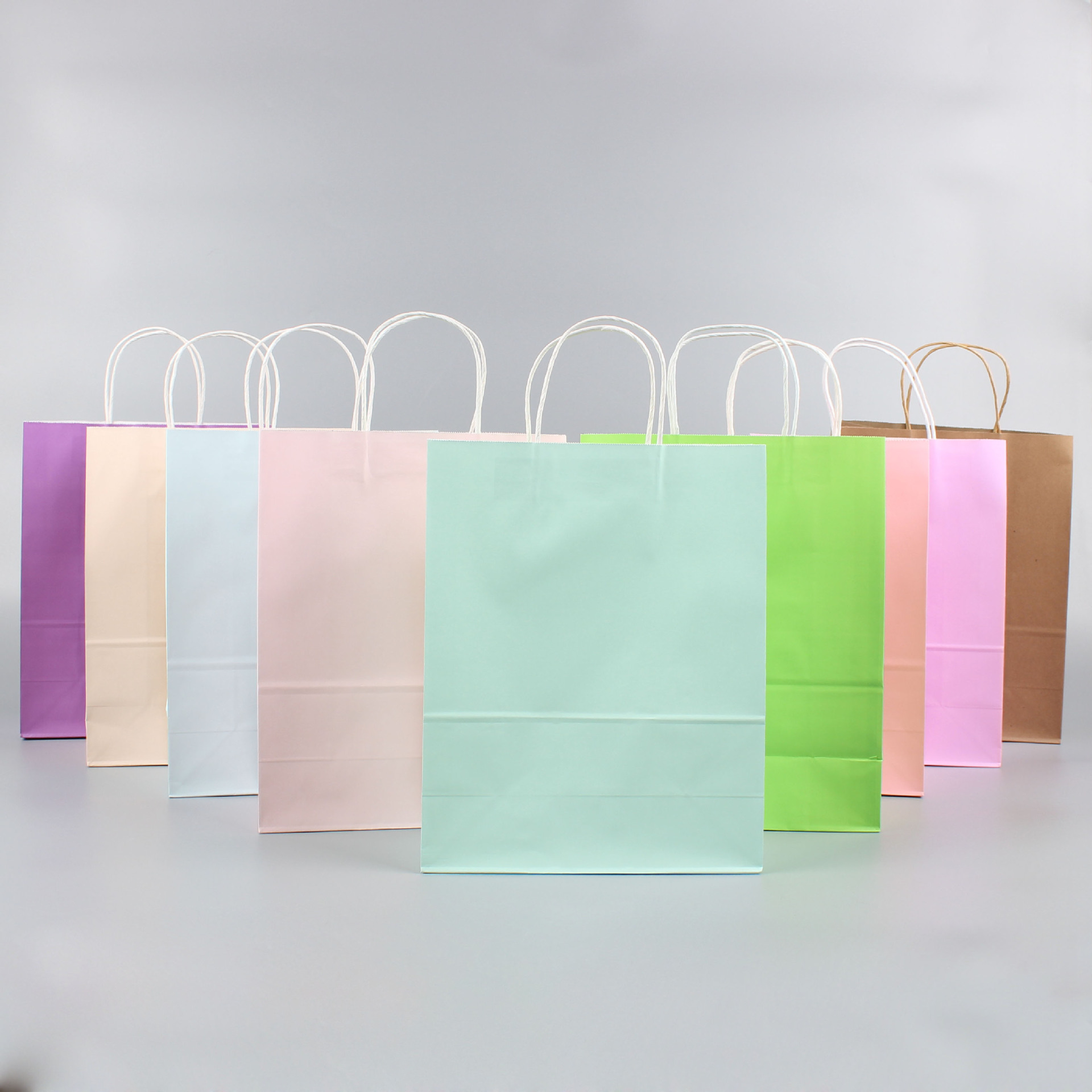 Colored Blank Kraft Paper Tote Bag Colored Blank Kraft Paper Tote Bag