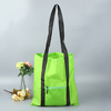 Wholesale 210d 190d Green Polyester Folding Tote Bag with Zipper