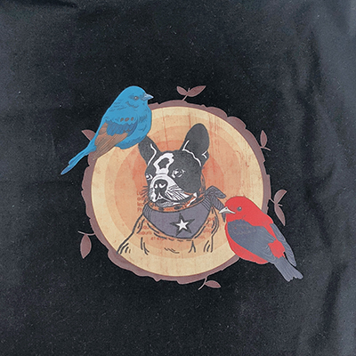 Black Fabric Cotton Tote Shopping Bag