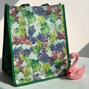 Wholesale Heavy Duty Custom Design Reusable Divided 6 Bottles Carrier PP Laminated Woven Wine Tote Bag