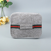 Portable Thermal Insulated Cooler Lunch Bag Solid Felt Lunch Box Bags Tote With Tinfoil For Picnic Camping