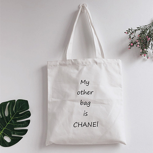 Customized Hot Sale Simple Natural Eco Tote Cotton Canvas Bag