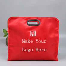 Wholesale 600d 420d Red Oxford Cloth Folding Tote Bag with Zipper
