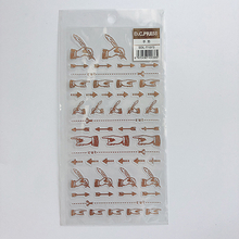 Simple Gesture Style High Quality Cost-effective Decorative Pvc Sticker