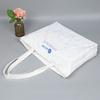 BG039 Preppy Style Silk Printing Customized Unisex Cheap Cotton Canvas Tote Shopping Bag
