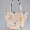China custom oem mini cost-effective promotion reusable rabbit printed cotton canvas tote handbag