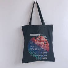 BG020 China Colorful Tree Style Black Fabric Customized High Quality Cost-effective Cotton Canvas Tote Shopping Bag Manufacturer
