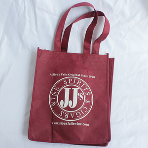 Promotional Printing Customized Non Woven Wine Bottle Bag