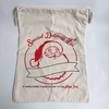 Highly Quality Custom Logo Christmas Back Pack Cotton Natural Canvas Drawstring Bag