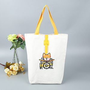 BG068 Promotion Cheap Cute Akita Style Heat Tranfer Printing Customized Logo Students Canvas Tote Bag