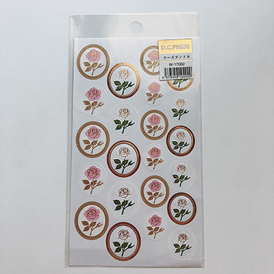 romantic rose decorative pvc sticker