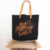 Leather Handle Large Shopping Cloth Canvas Tote Leather Handle Bag