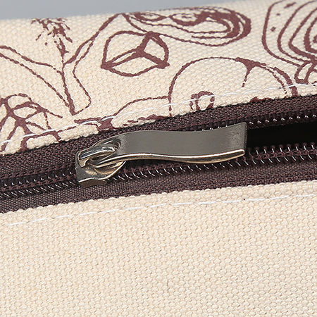 Zipper Cotton Travel Cosmetic Bag