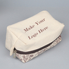 BG054 Wholesale Embroidery Style Promotional Customized Zipper Canvas Travel Cosmetic Bag