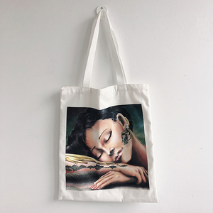 China Manufacturer Eco Friendly Wholesale Natural Color Reusable Heat Tranfer Printing Shopping Cotton Tote Bag