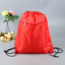 Hot Sale Custom Logo Polyester Zipper Drawstring Bag