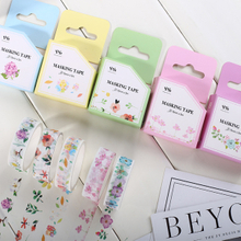 Waterproof Diary Japanese Decorate Plant Flower Masking Paper Washi Tape