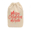 BG076 China Wholesale Christmas Style Heat Tranfer Printing Customized Cotton Drawstring Bag