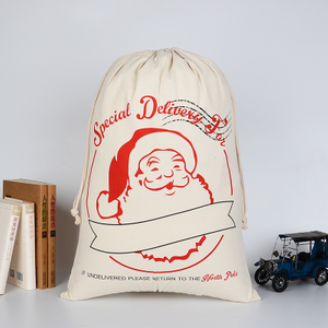 BG-13 High Quality Christmas Santa Claus Drawstring Bag