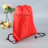 Hot Sale Custom Logo Polyester Zipper Drawstring Bag