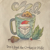 Cute cartoon Santa cup cookies milk cotton canvas bag