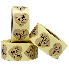 New Design Customized Adhesive Roll Logo Thank You Sticker, Card Gift Pack Thank You Sticker 