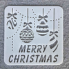 Eco-friendly PET Template Christmas Drawing Stencil Notebook Decorating Stencils For Wood For Farbic for coffe For wall