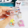 Custom Cartoon stationery Acrylic clips Anime Cartoon Paper Book Clip for student wholesale