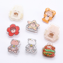 Custom Design Acrylic Clear Plastic Stationery Cartoon Anime Acrylic Clip for Student Wholesale