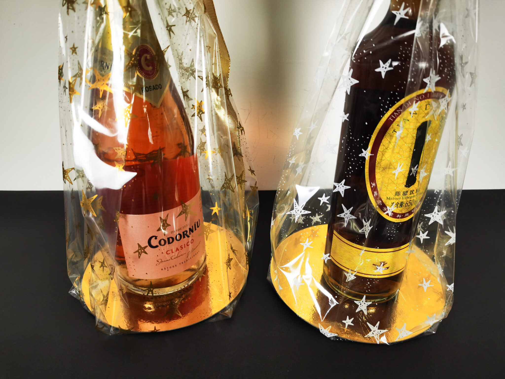 Round Bottom Diamond Transparent Bags For Packing Gifts Wine