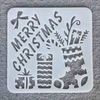 Eco-friendly PET Template Christmas Drawing Stencil Notebook Decorating Stencils For Wood For Farbic for coffe For wall