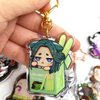 Custom Printed Double Sided Epoxy Glitter Sparkle Cute Acrylic Anime Charms Keychain Wholesale
