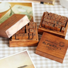 Manufacturer Directly Sale 28/70pcs DIY Wooden Alphanumeric Stamps Wood Rectangle Craft Stamp For DIY Craft Card Making Happy Planner Scrapbooking Supplier 