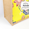 Custom Yellow Lotus Printed Cotton Bag