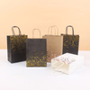 Colorful Gold Stamped Kraft Paper Tote Bag