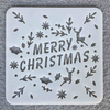 Eco-friendly PET Template Christmas Drawing Stencil Notebook Decorating Stencils For Wood For Farbic for coffe For wall