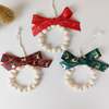 Christmas Bow Wooden Bead Ornament