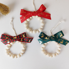 Christmas Bow Wooden Bead Ornament