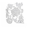 Scrapbook Cartoon Cutting Dies - Carbon Steel Punches Hollow Graffiti for Halloween Witch, Ghost, Spider Web Decorations, Cards & Journals Scrpacking Diy 