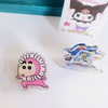 Custom Cartoon stationery Acrylic clips Anime Cartoon Paper Book Clip for student wholesale