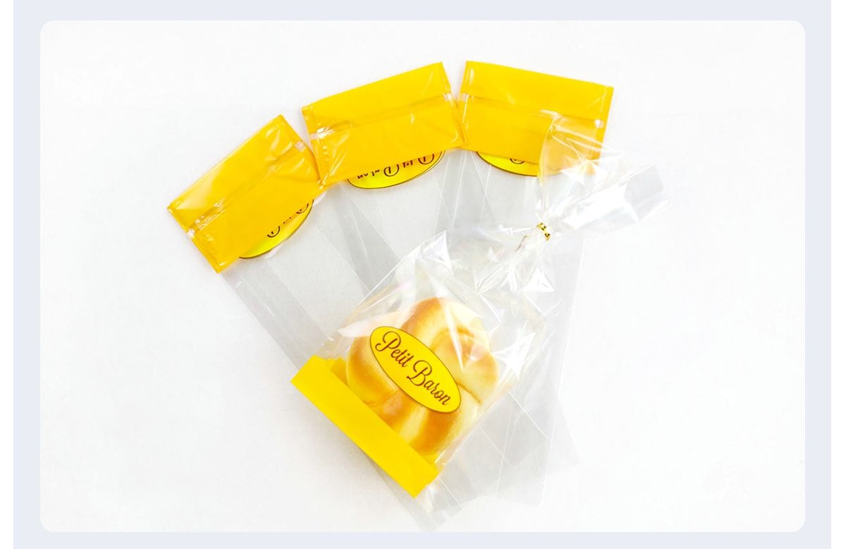 Custom Square Bottom Clear Plastic Bread Bags