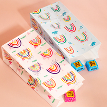 Rainbow Pattern Candy Cookies Baking Paper Bag