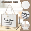 Custom Employee Appreciation Tote Bag Thank You Being Awesome Jute Tote Bag For Staff Housekeep Christmas