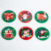  Custom Small Moq Christmas Patter Square And Round Shap Acrylic Coaster For Cups Holder 