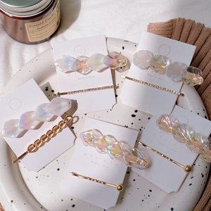 Custom flower-like and shell-like Acrylic Hair Clips for Girls and Women Wholesale