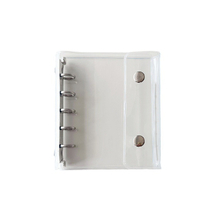Wenzhou Boguang Manufacturer Hot Selling Ready Ship Customizable Transparent PVC Card Album Book Colorful Mini Diary Binder with Button Notebook Cover Loose-leaf Diary Management 