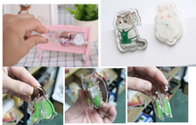 Custom Design Acrylic Clear Plastic Stationery Cartoon Anime Acrylic Clip for Student Wholesale
