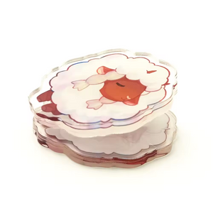 Custom Design Acrylic Clear Plastic Stationery Cartoon Anime Acrylic Clip for Student Wholesale