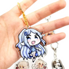 Custom Printed Double Sided Epoxy Glitter Sparkle Cute Acrylic Anime Charms Keychain Wholesale